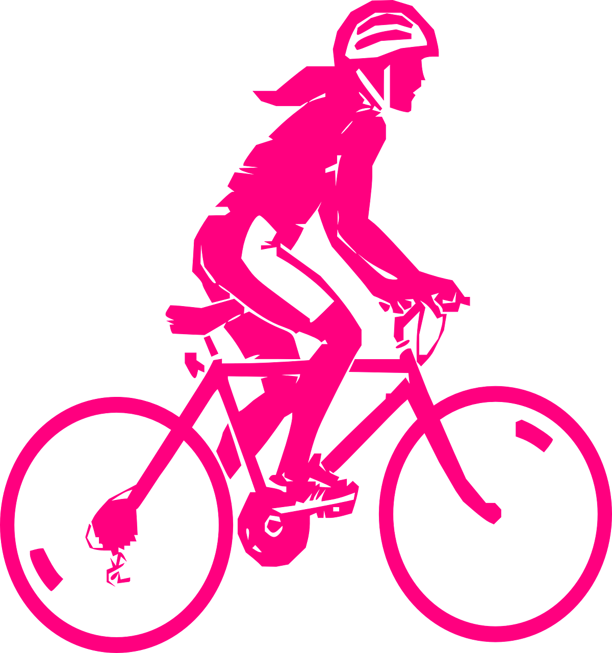 girl, cycle, helmet